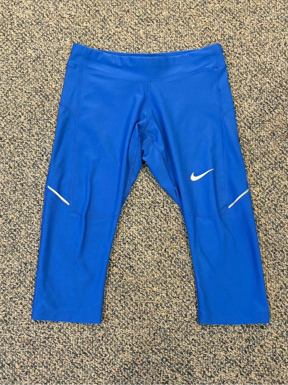 Nike Dri-Fit Women’s Blue Filament Capri Running Leggings - Size S